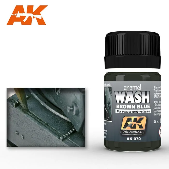 AK070 Wash (Brown Blue) For Panzer Grey
