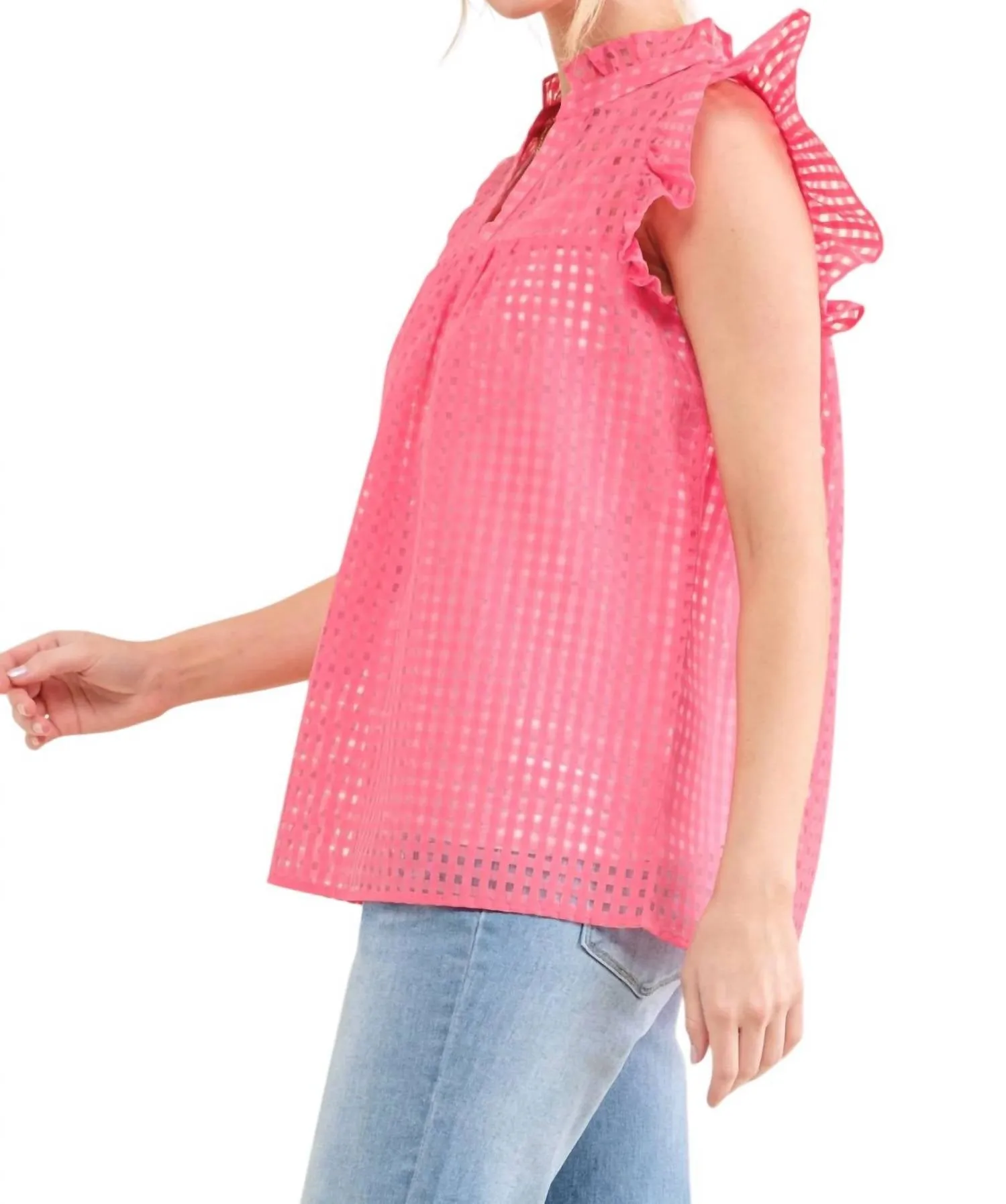And The Why - Wish We Could Gingham Blouse