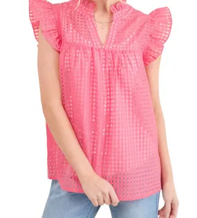 And The Why - Wish We Could Gingham Blouse
