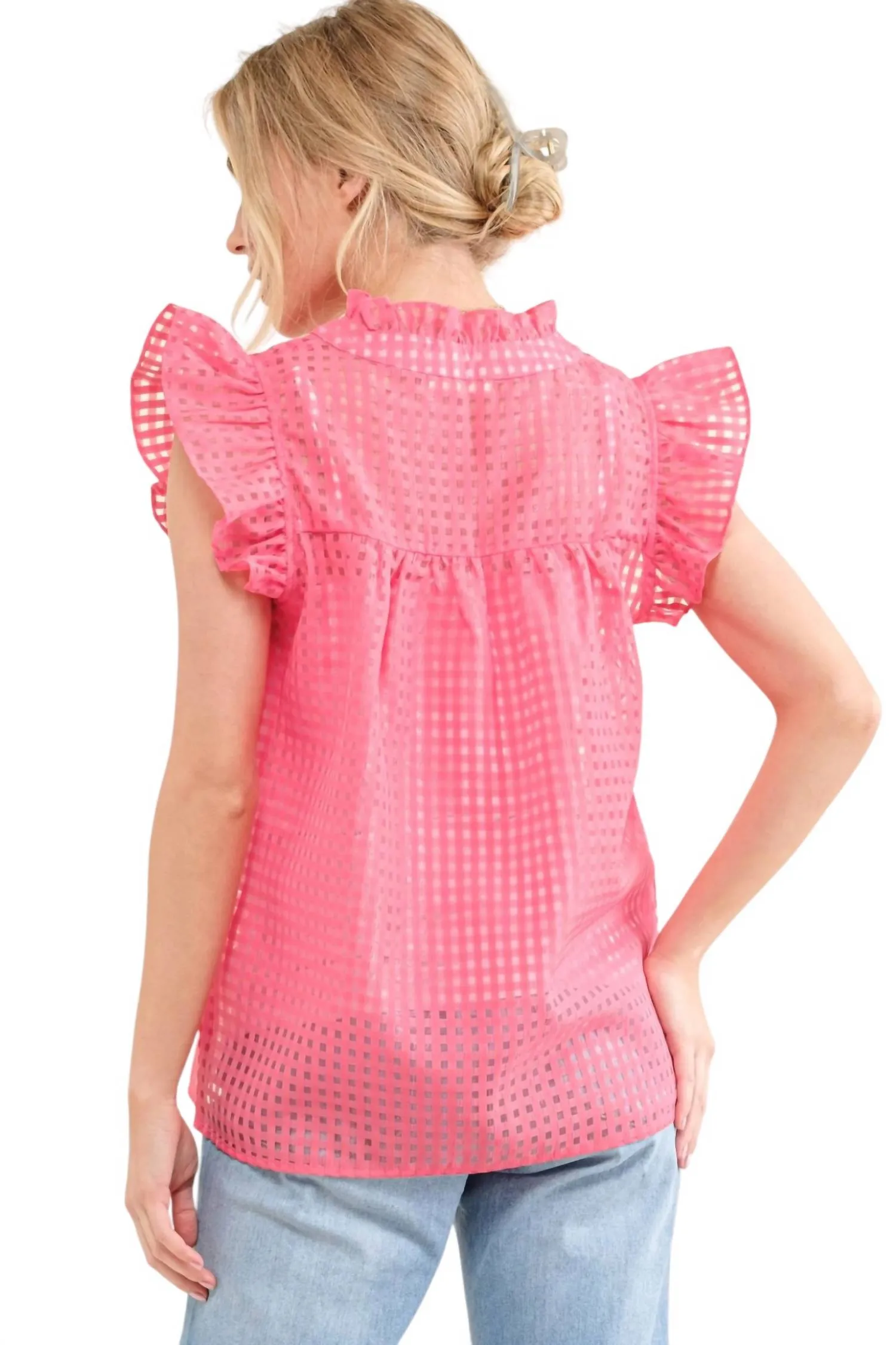 And The Why - Wish We Could Gingham Blouse