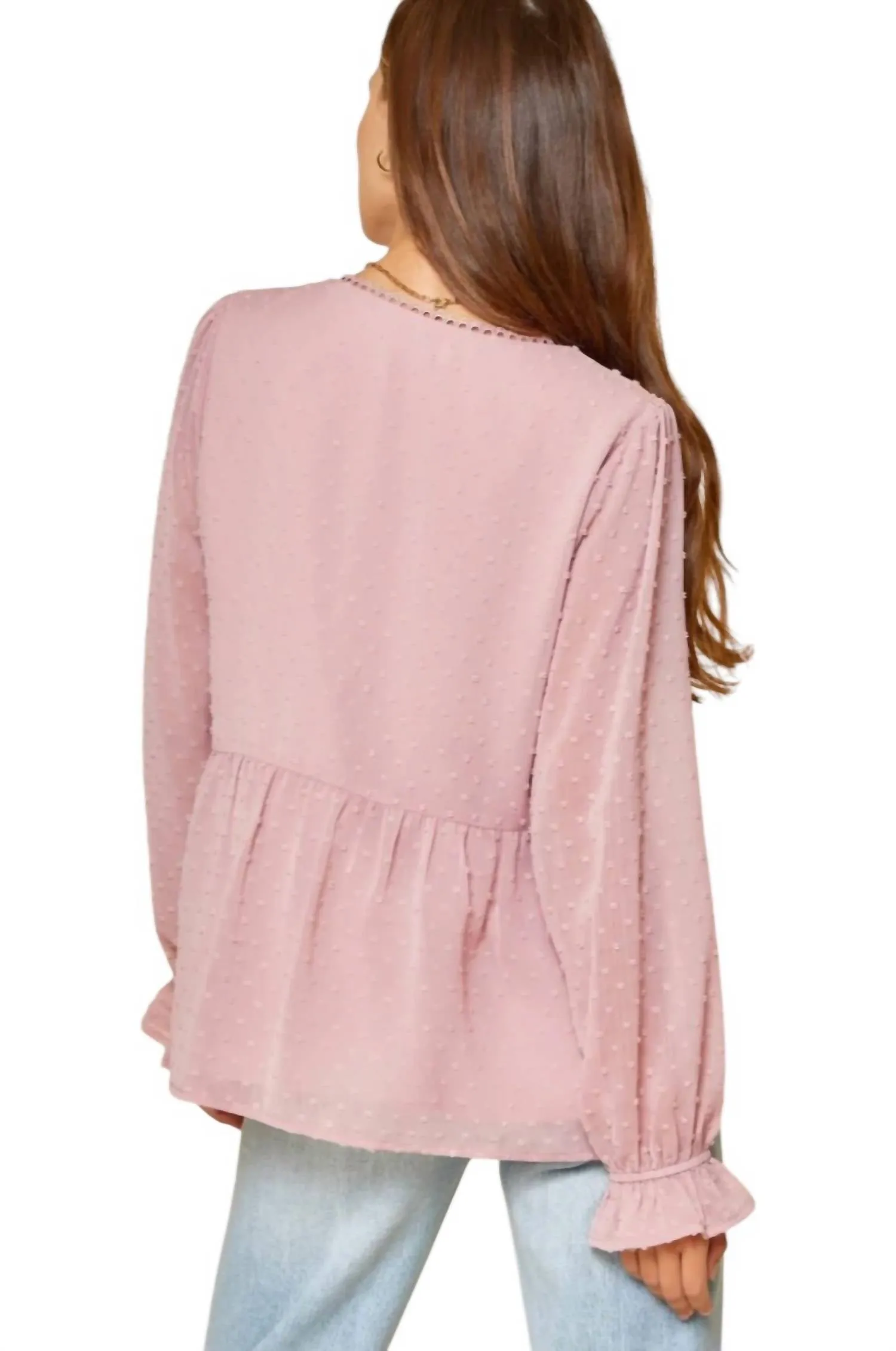 Andree By Unit - Wise Words Swiss Dot Blouse