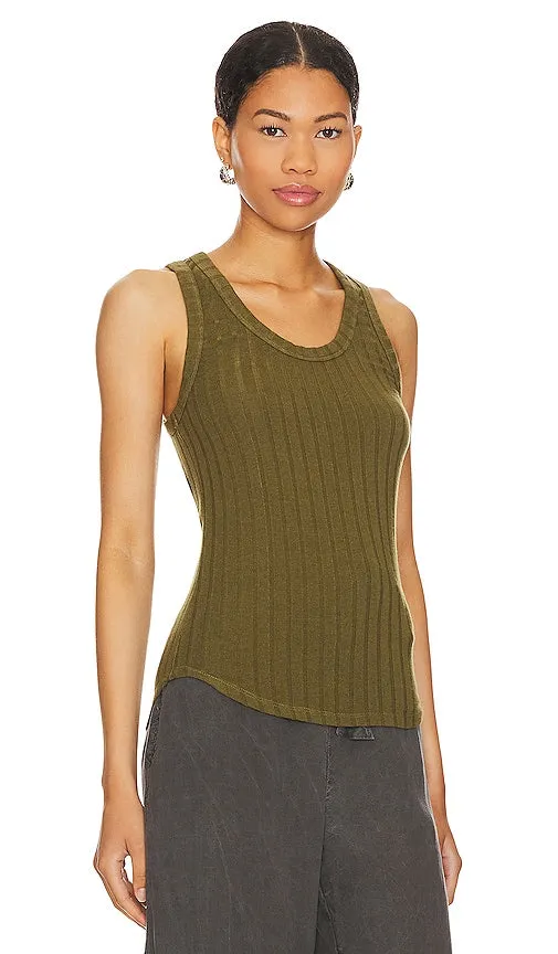 Bella Dahl Racerback Tank in Army