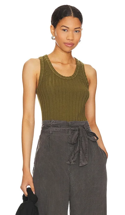Bella Dahl Racerback Tank in Army