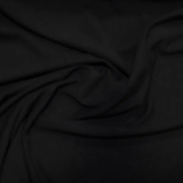 Black Plain Bamboo Jersey Fabric