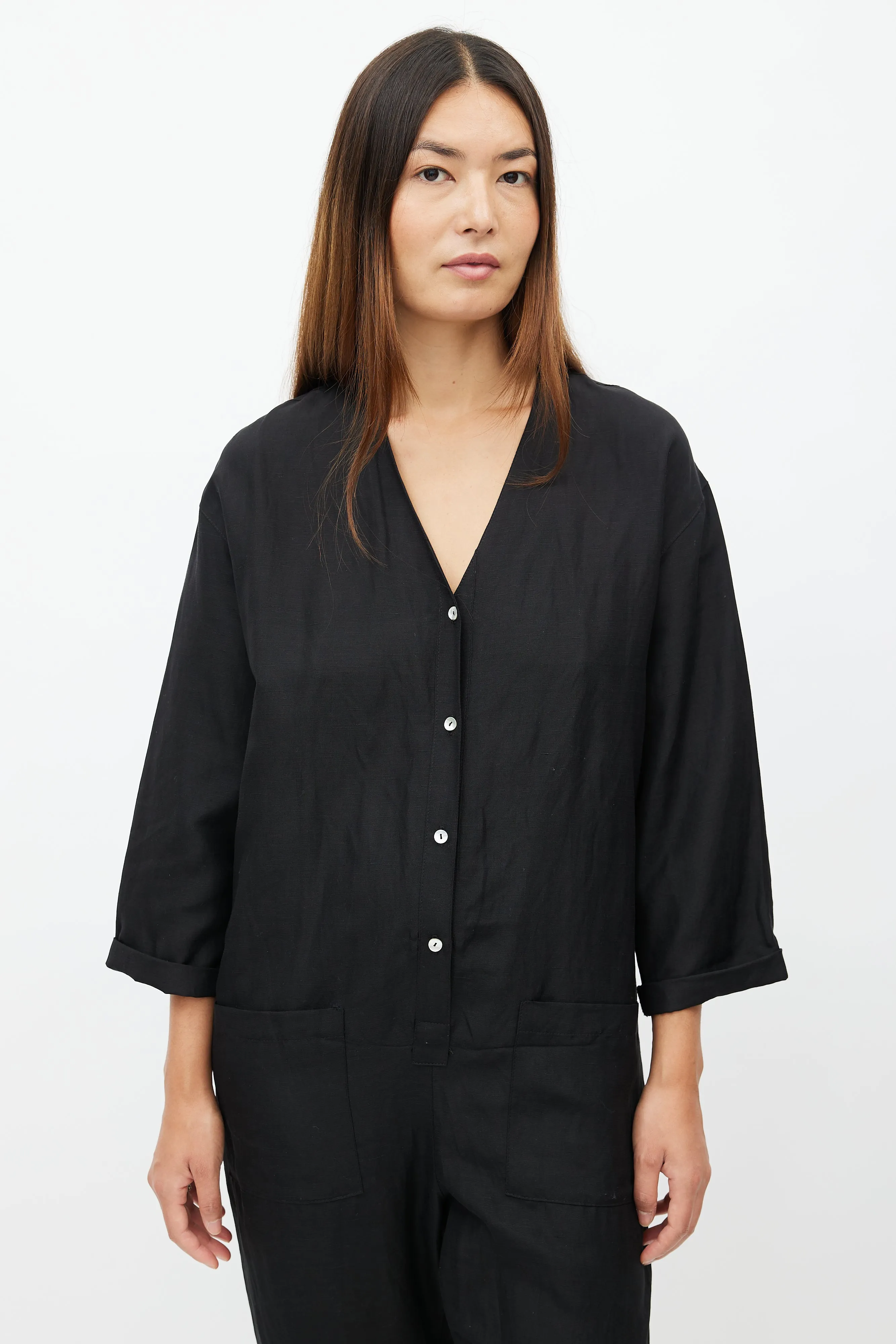 Black Silk Jumpsuit