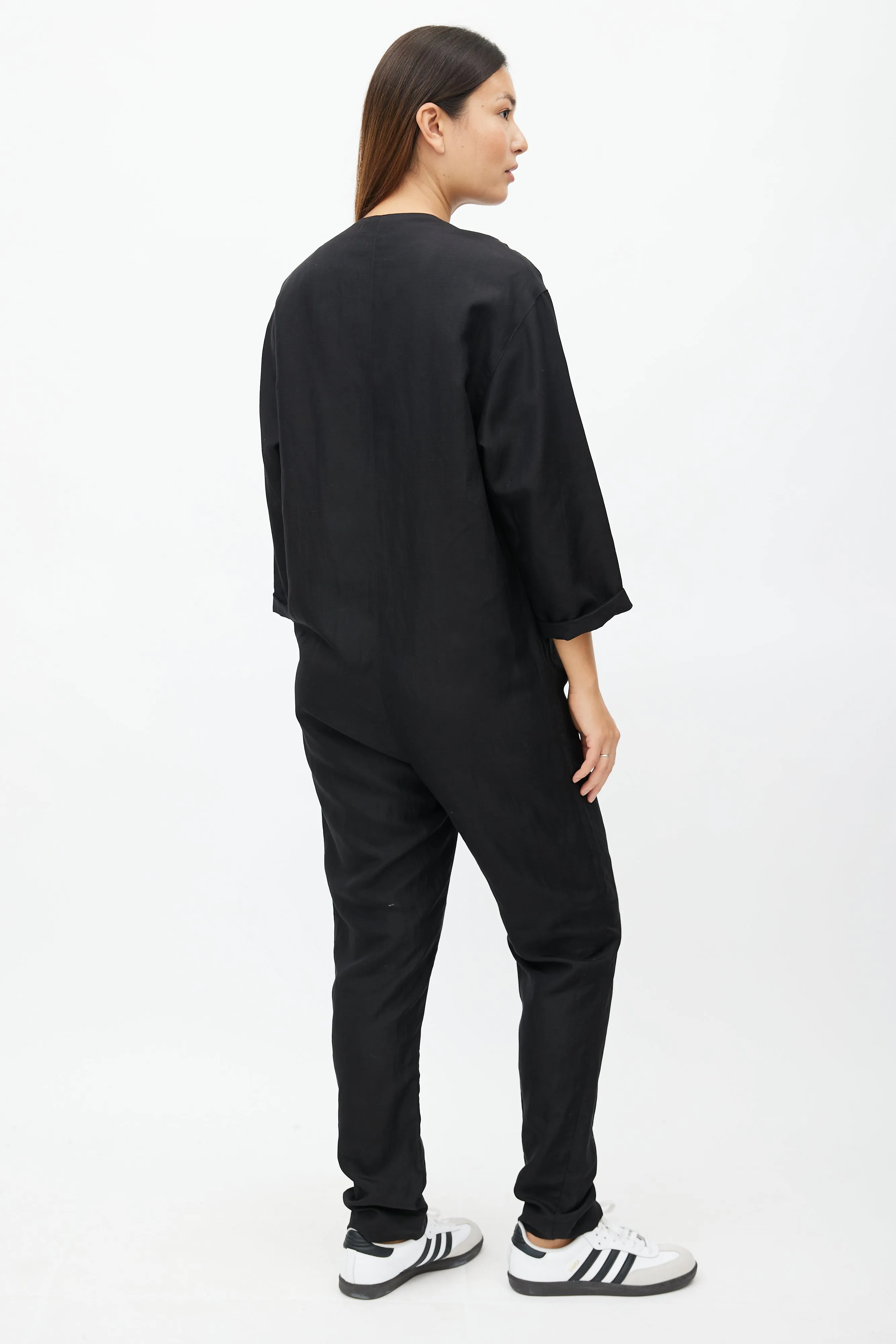 Black Silk Jumpsuit