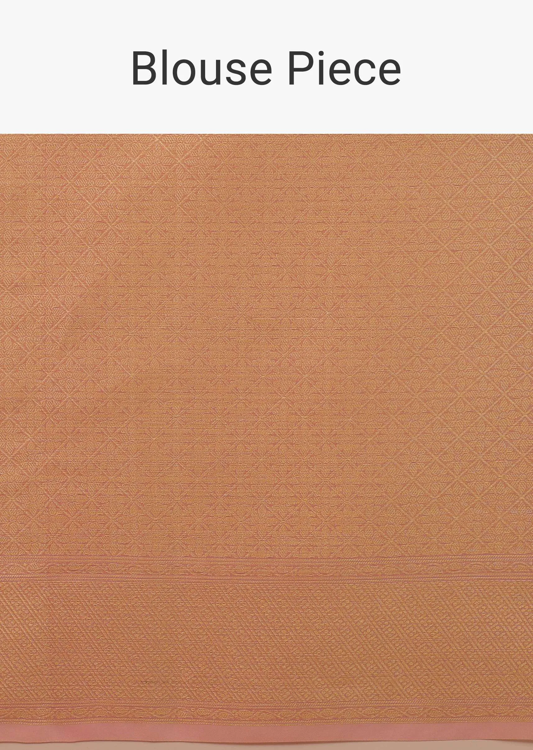 Blush Pink Saree In Banarasi Chanderi And Pure Handloom Cotton With Brocade Embroidery
