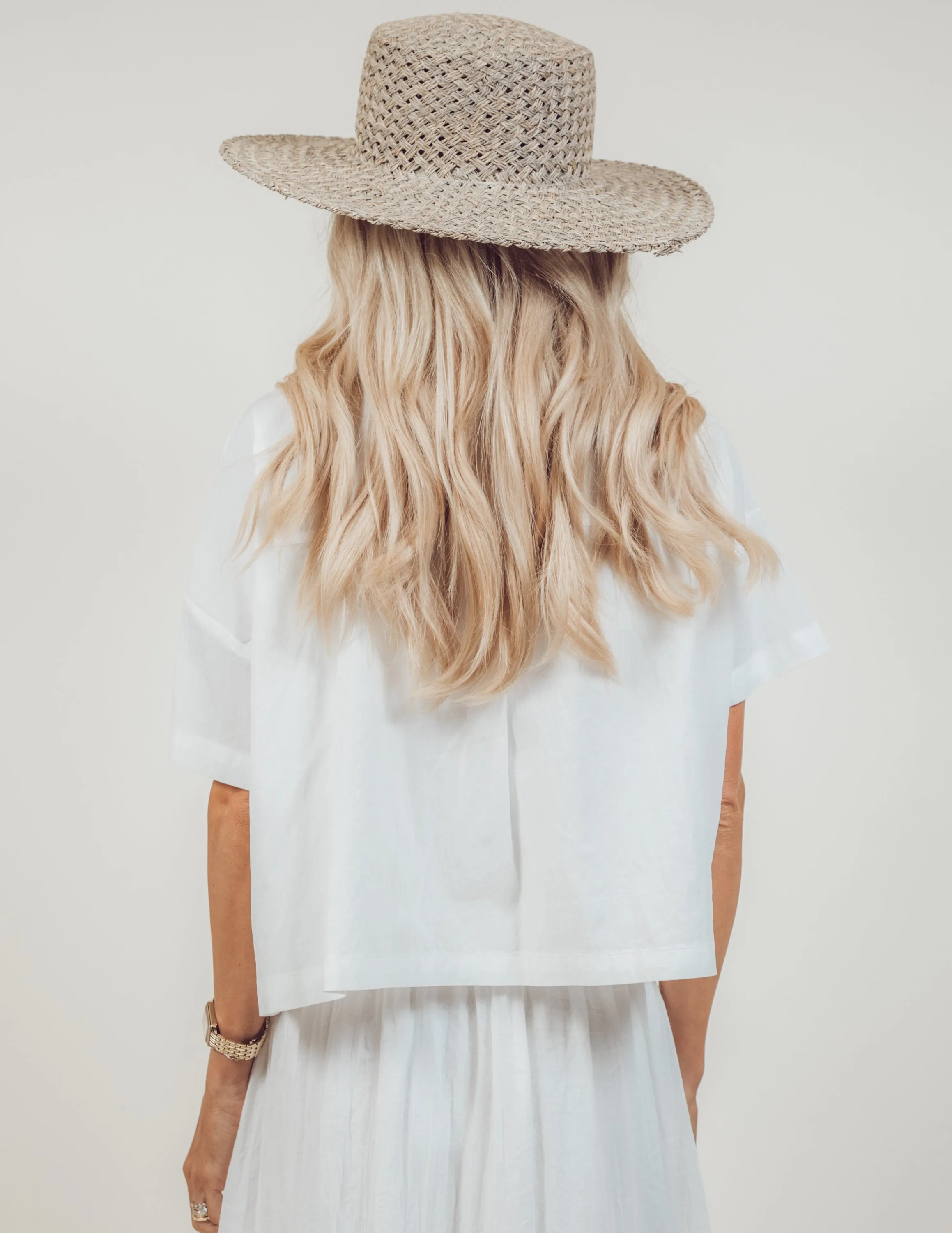 Catherine Cropped Button Up Top