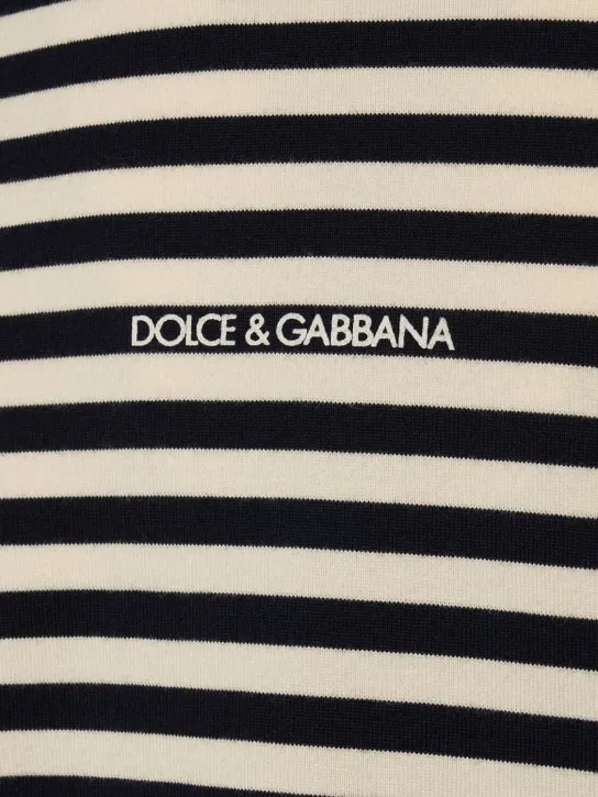 Dolce&amp;Gabbana   Striped cotton jersey t-shirt 