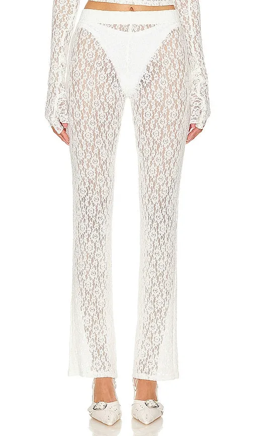 EB Denim Split Hem Legging in White
