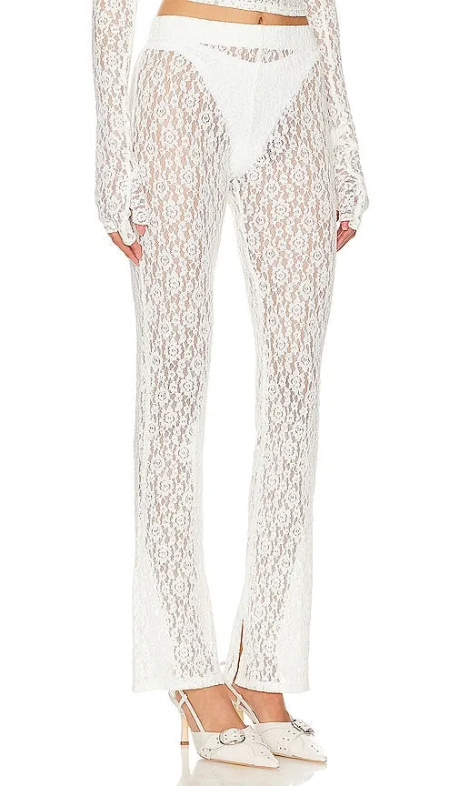 EB Denim Split Hem Legging in White