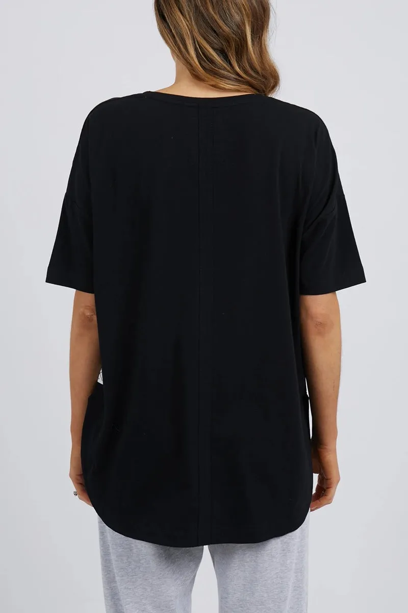 Elm - Society Short Sleeve Top - Black