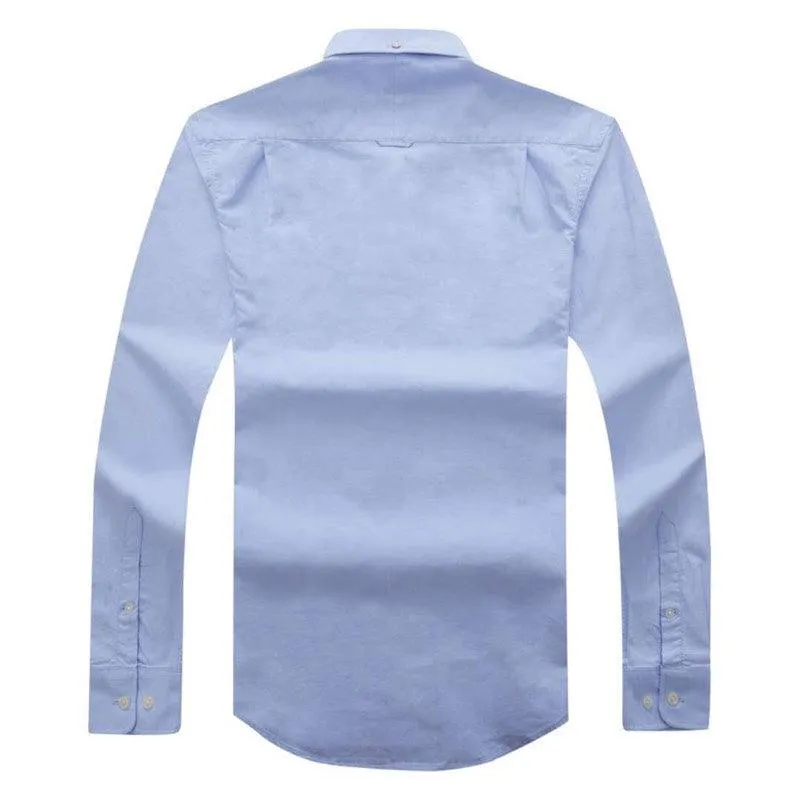 Gant Plain Men's Casual Shirt Sky Blue