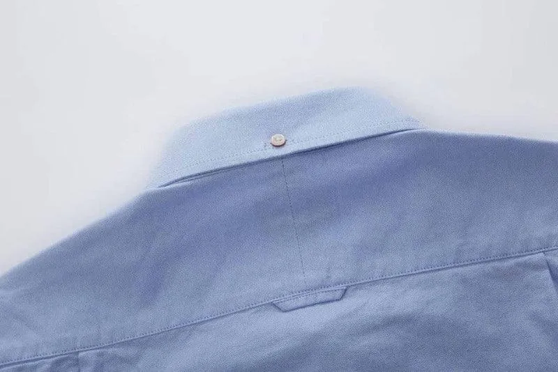 Gant Plain Men's Casual Shirt Sky Blue