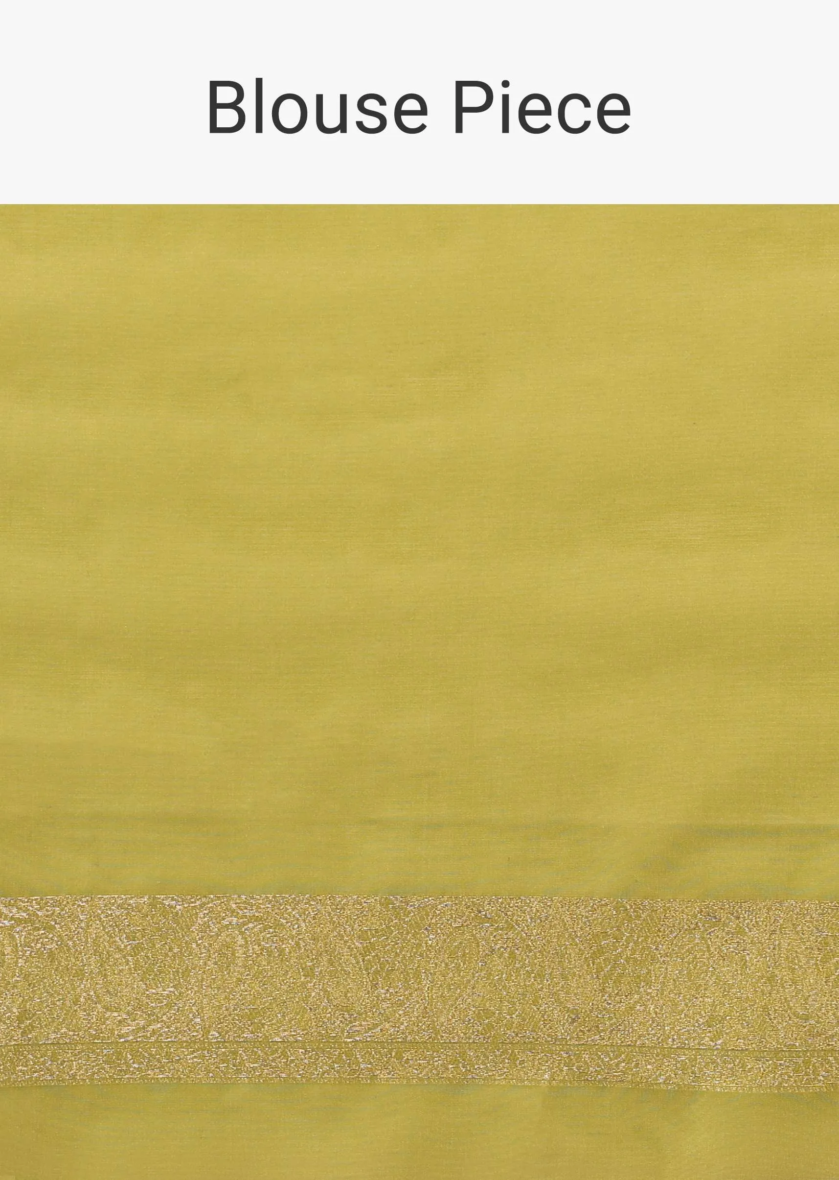 Gold Toned Saree In Chanderi Tissue Handloom With Banarasi Chanderi Weaving
