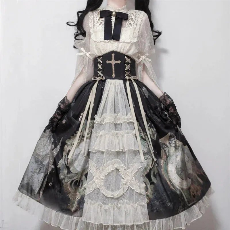 Gothic Garden Whispers Blouse | Whispers of Elegance, Echoes of Kawaii