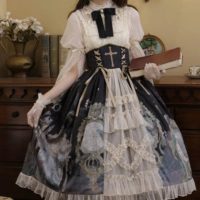 Gothic Garden Whispers Blouse | Whispers of Elegance, Echoes of Kawaii