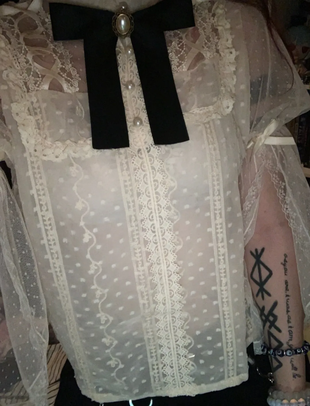 Gothic Garden Whispers Blouse | Whispers of Elegance, Echoes of Kawaii