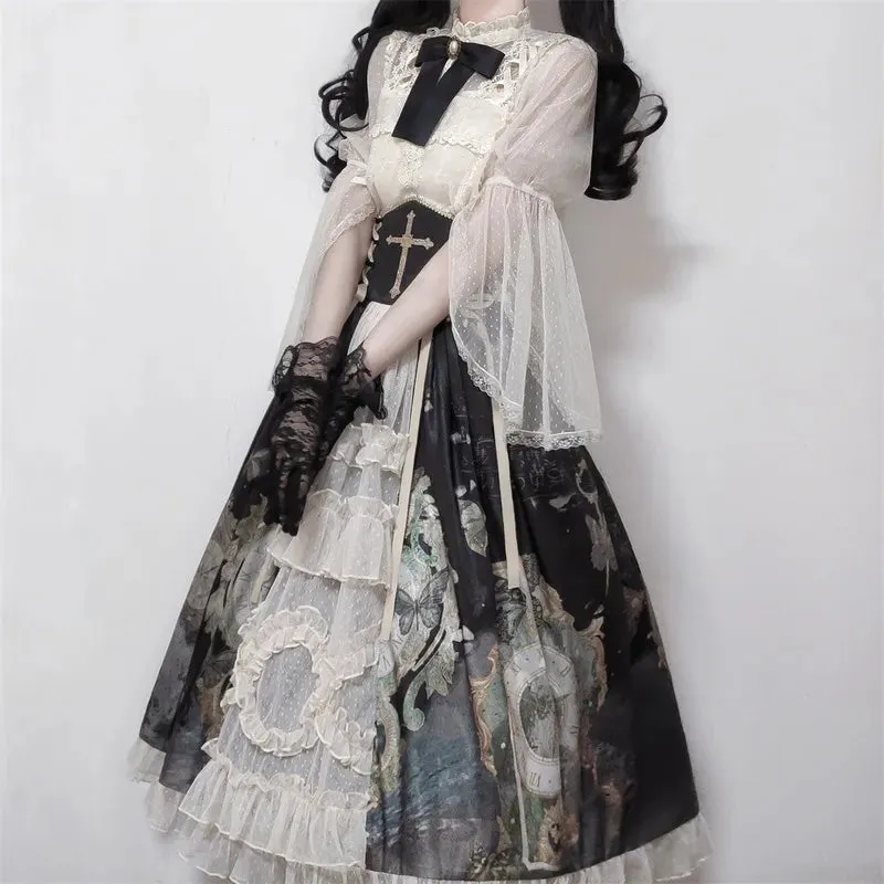 Gothic Garden Whispers Blouse | Whispers of Elegance, Echoes of Kawaii