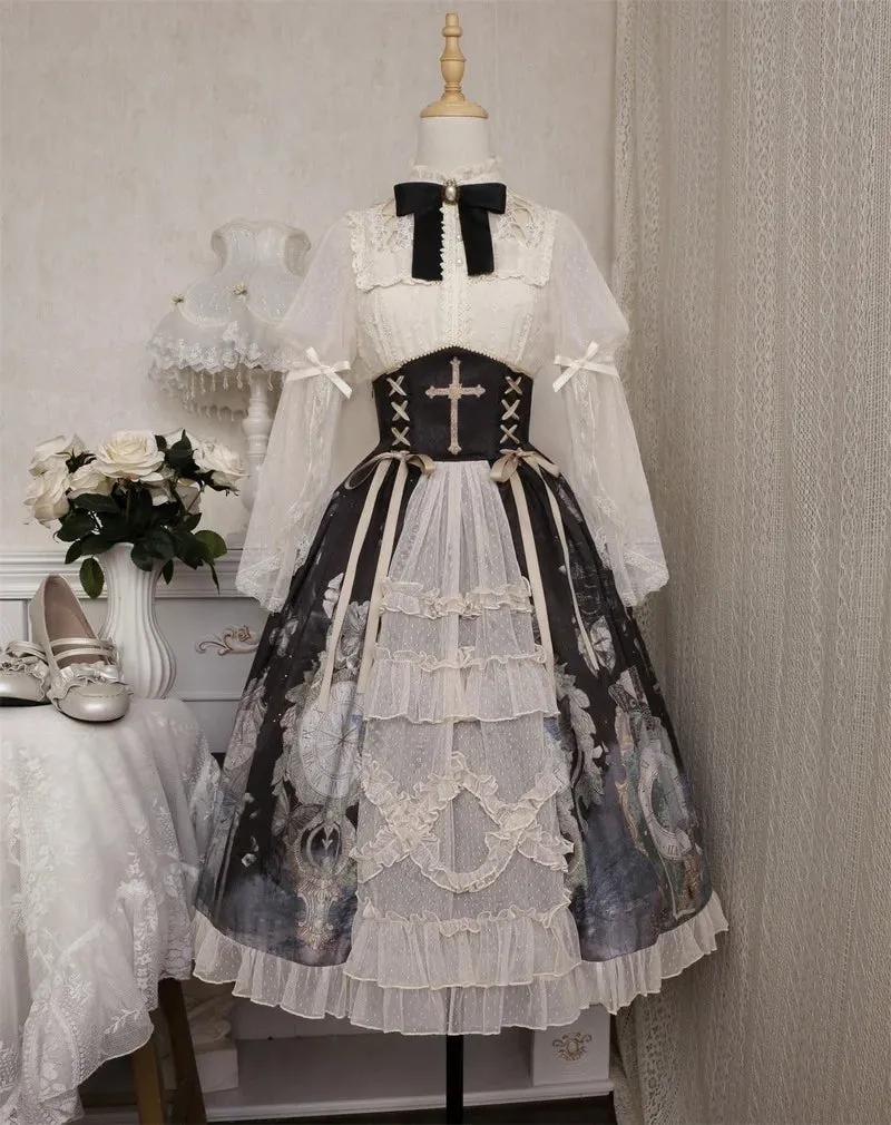 Gothic Garden Whispers Blouse | Whispers of Elegance, Echoes of Kawaii