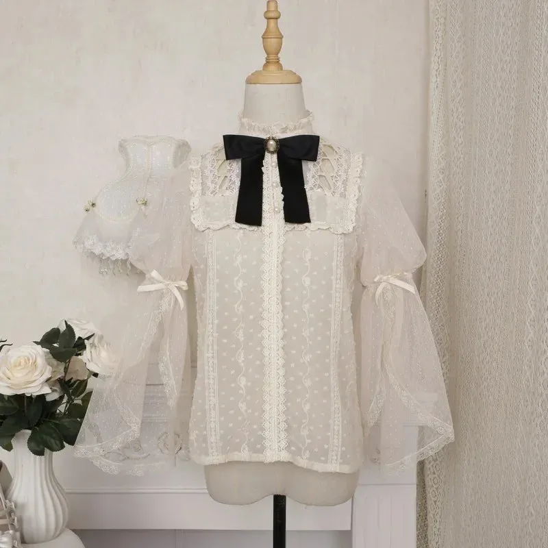 Gothic Garden Whispers Blouse | Whispers of Elegance, Echoes of Kawaii