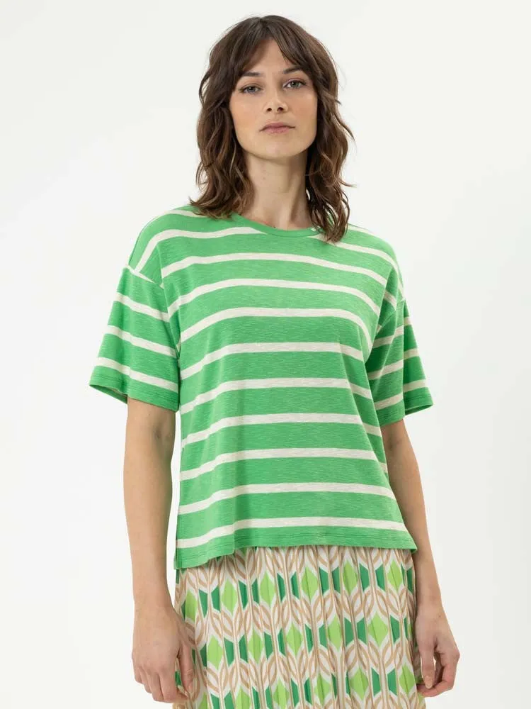 H Green Striped T-shirt