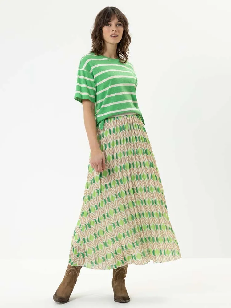 H Green Striped T-shirt