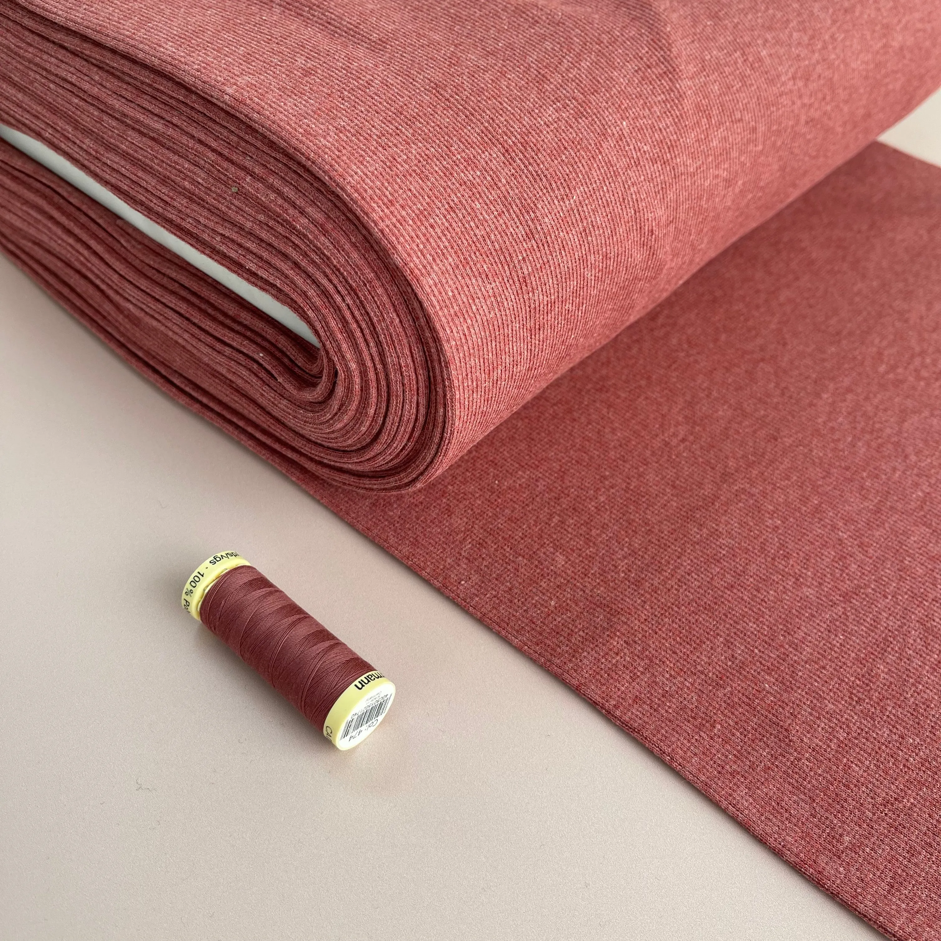 Henna Melange Tubular Cuff Ribbing Fabric