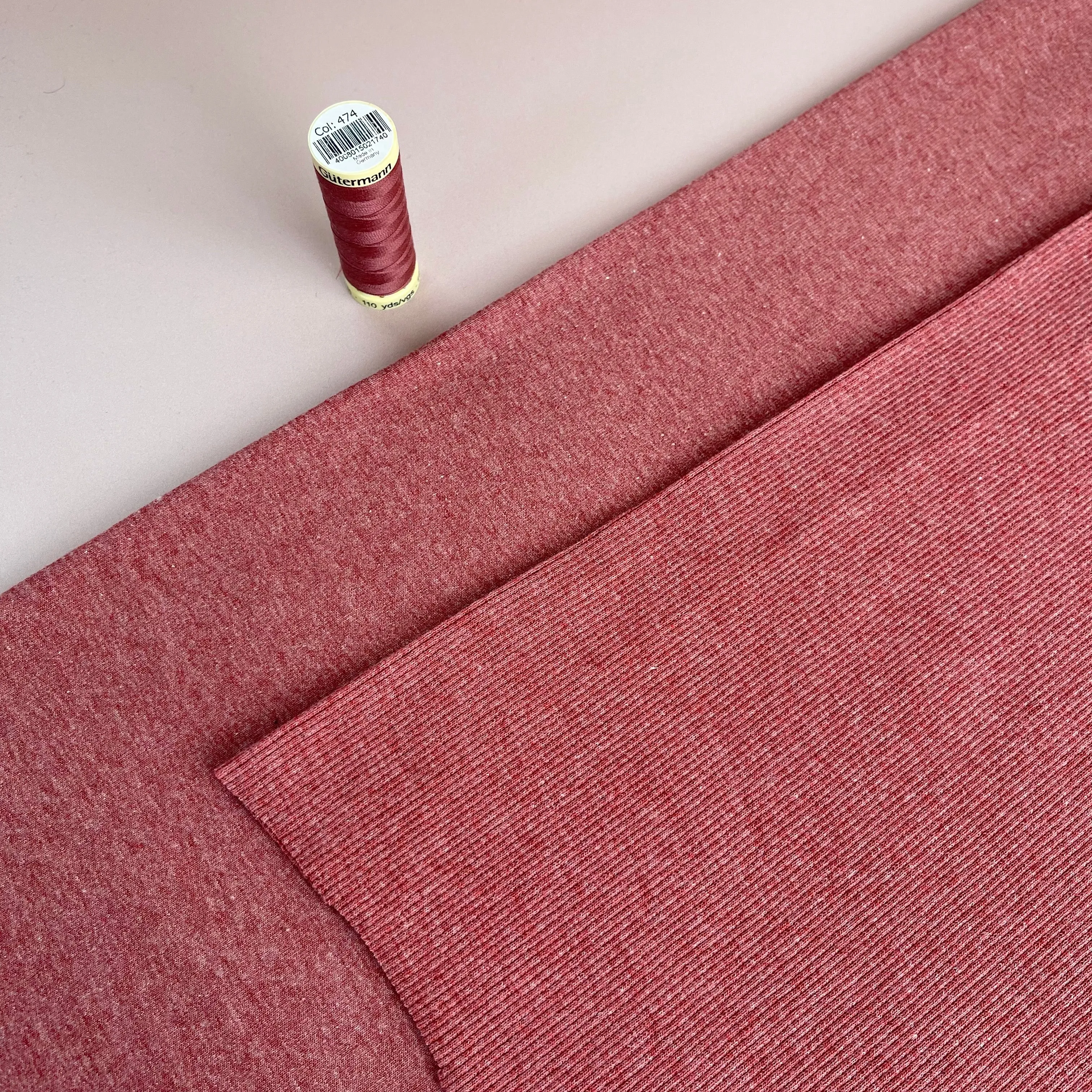 Henna Melange Tubular Cuff Ribbing Fabric