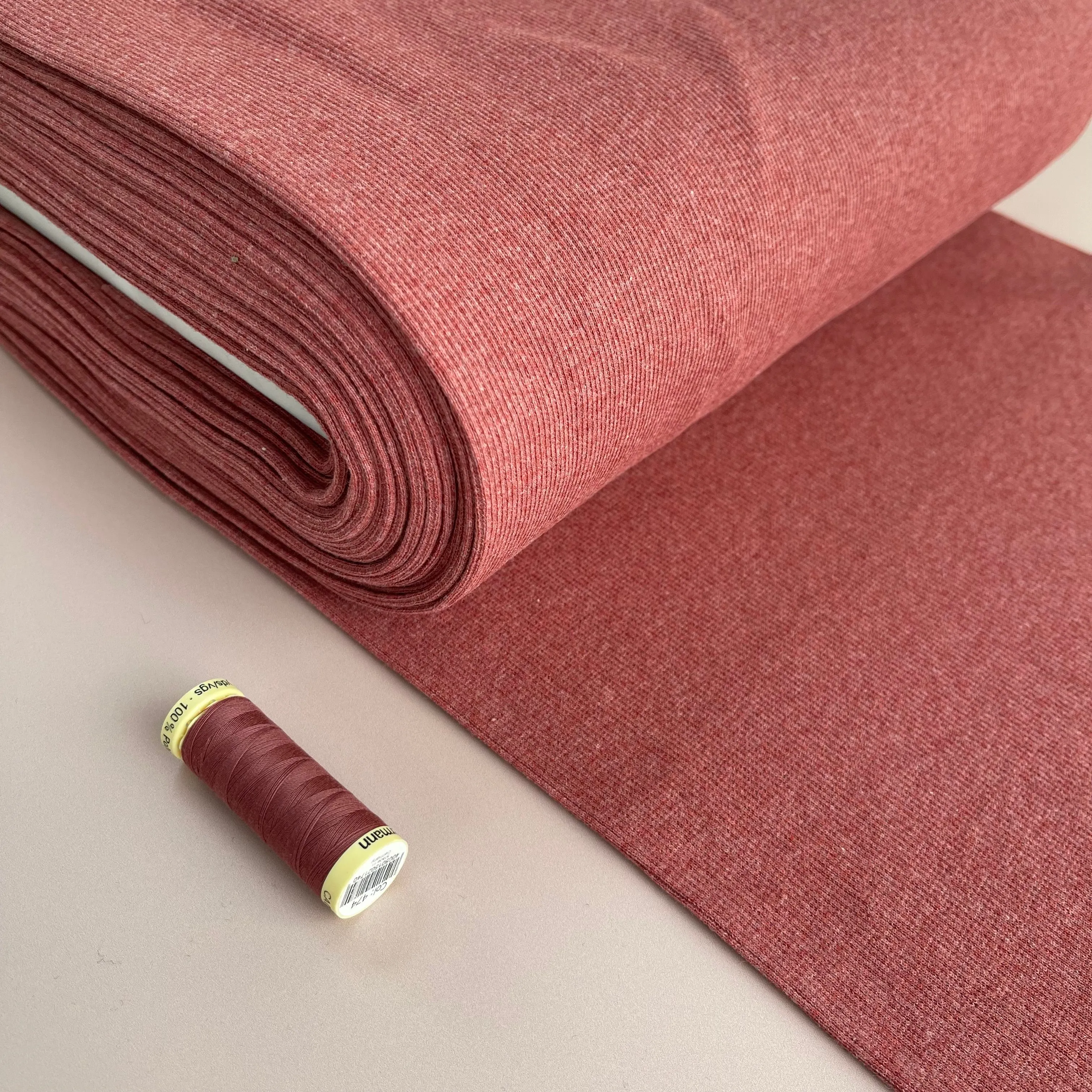 Henna Melange Tubular Cuff Ribbing Fabric