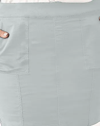 Joan Stretch Cotton Pencil Skort | Charcoal Grey