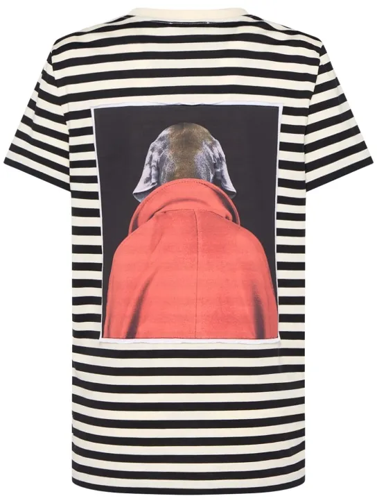 Max Mara   Rosso printed striped jersey t-shirt 