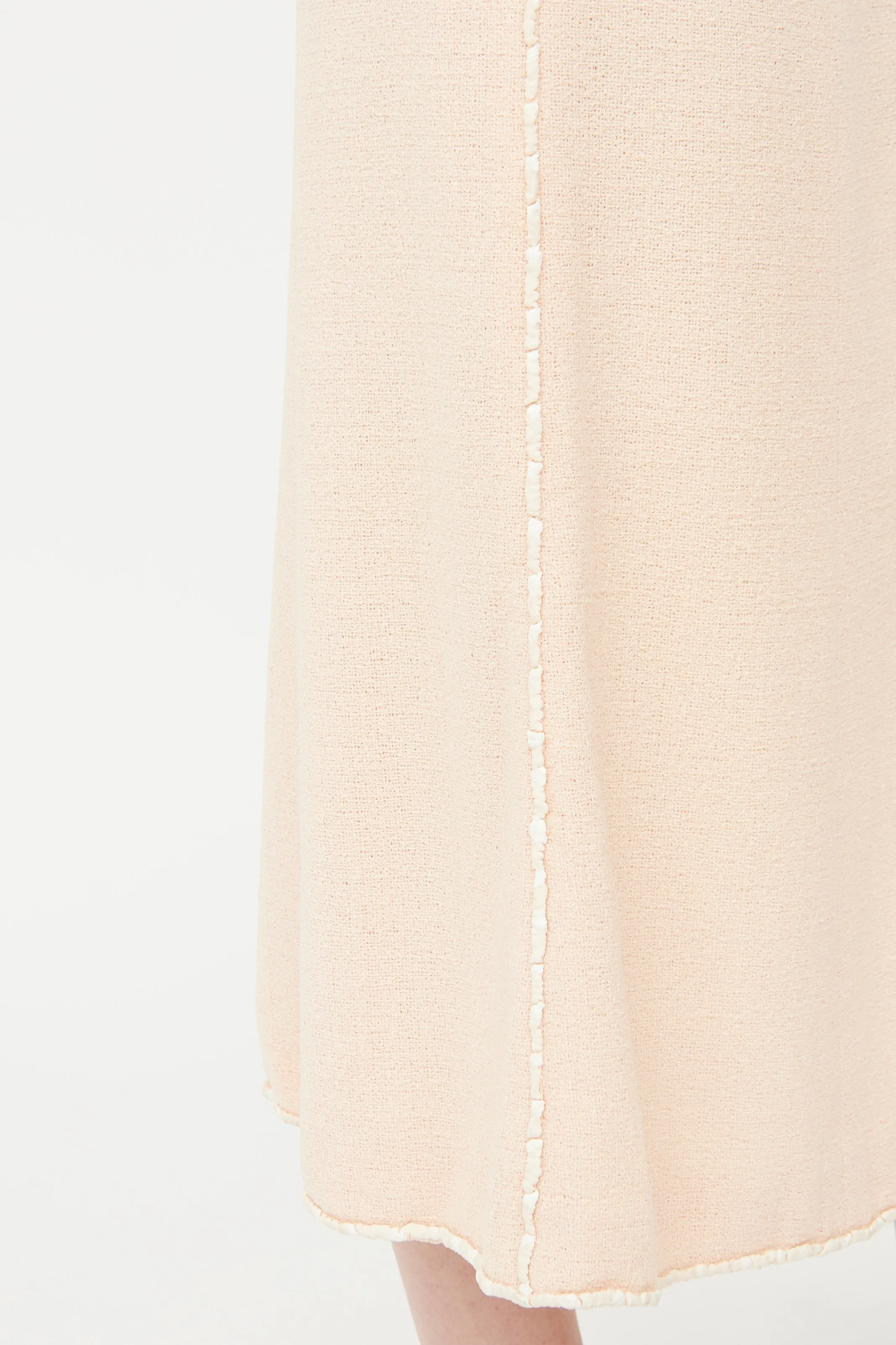 Pink Tweed Button Up Skirt