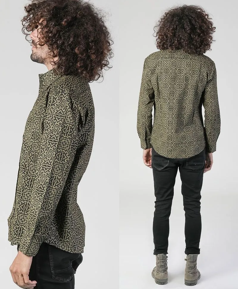 SOL - Seed Of Life  - "Hexit" LS Button Up - Black