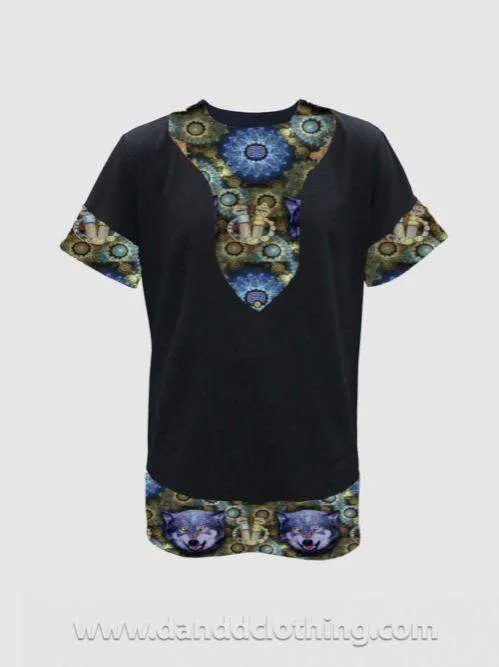 T-Shirt Wolf Black Design