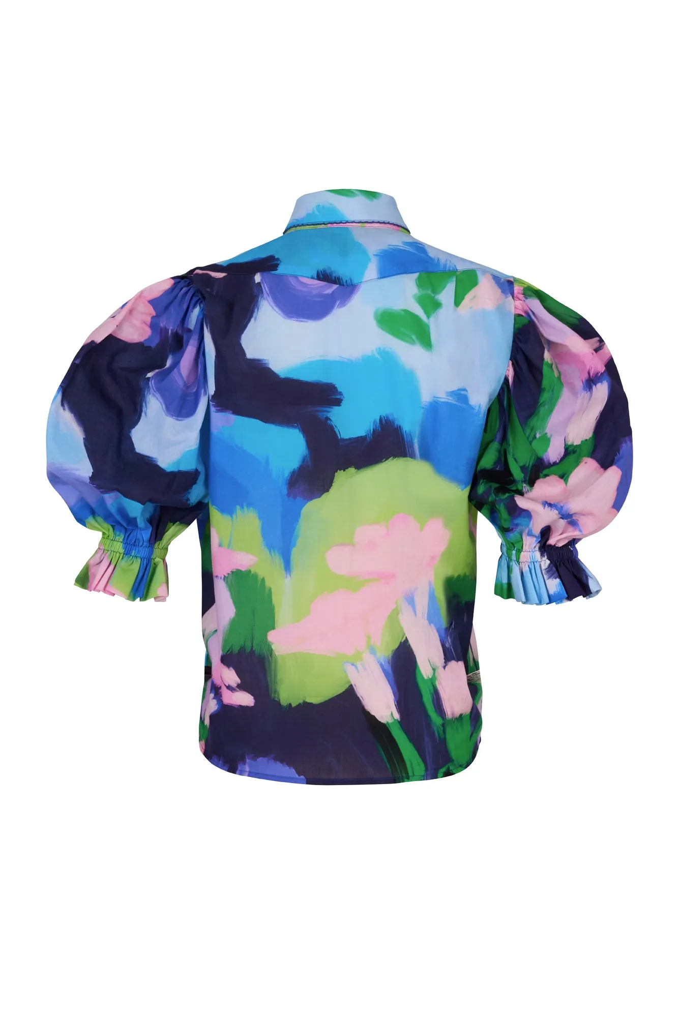 Tilo Blouse in Oleo Azul Print