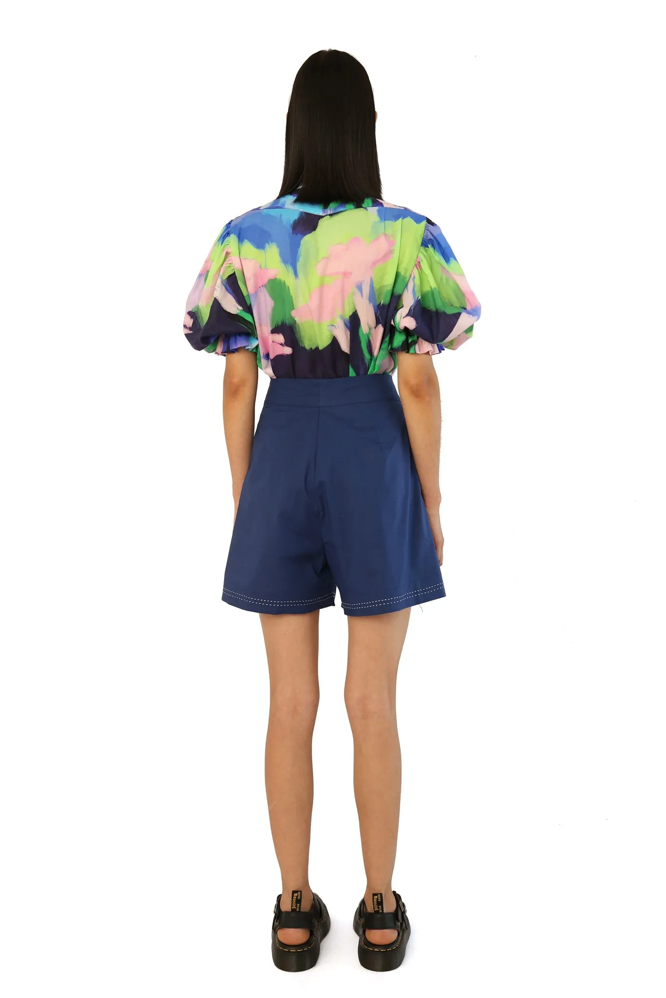 Tilo Blouse in Oleo Azul Print