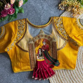 Wedding Designer Sabyasachi Style Barble Bridal Look Readymade Blouse