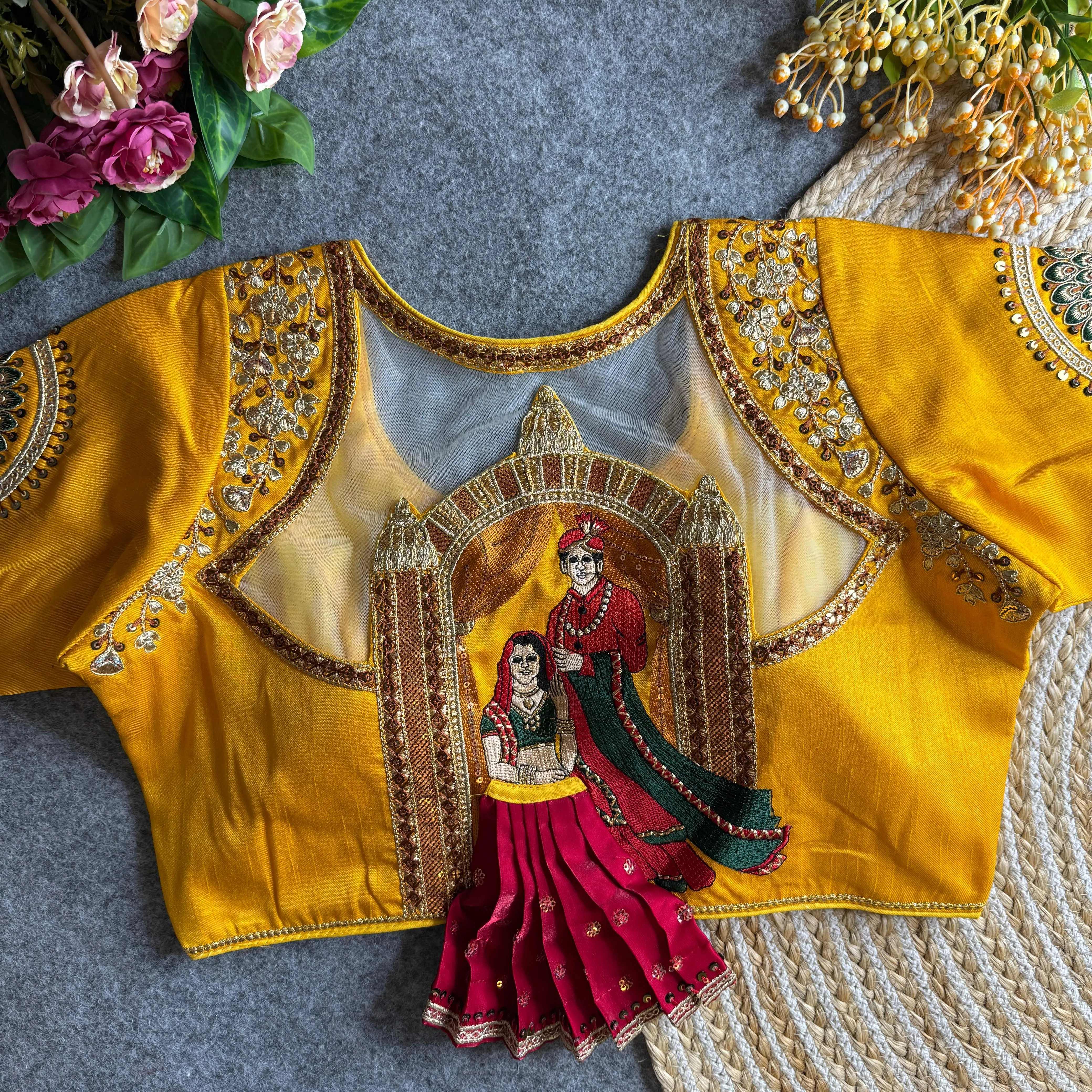 Wedding Designer Sabyasachi Style Barble Bridal Look Readymade Blouse